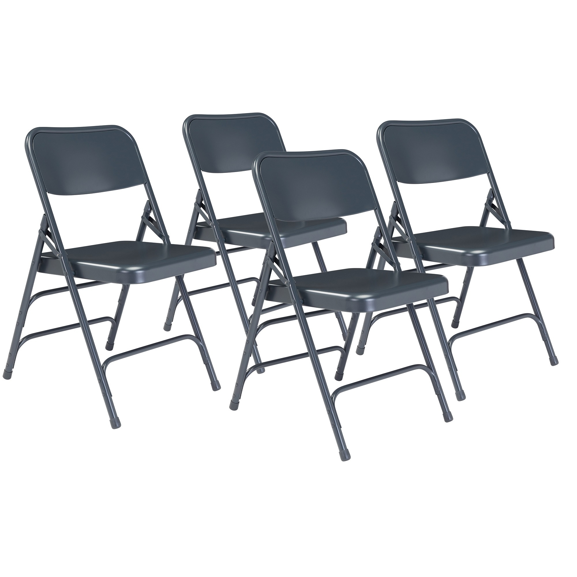 National Public Seating, 300 Series Triple Brace Folding Chair, Primary Color Blue, Included (qty.) 4, Seating Type Folding Chair, Model# 304